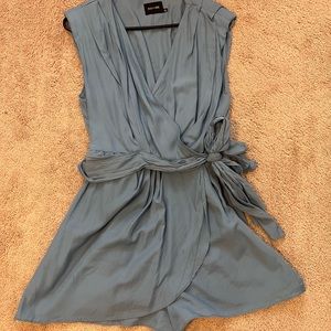Wore once! Dusty blue romper